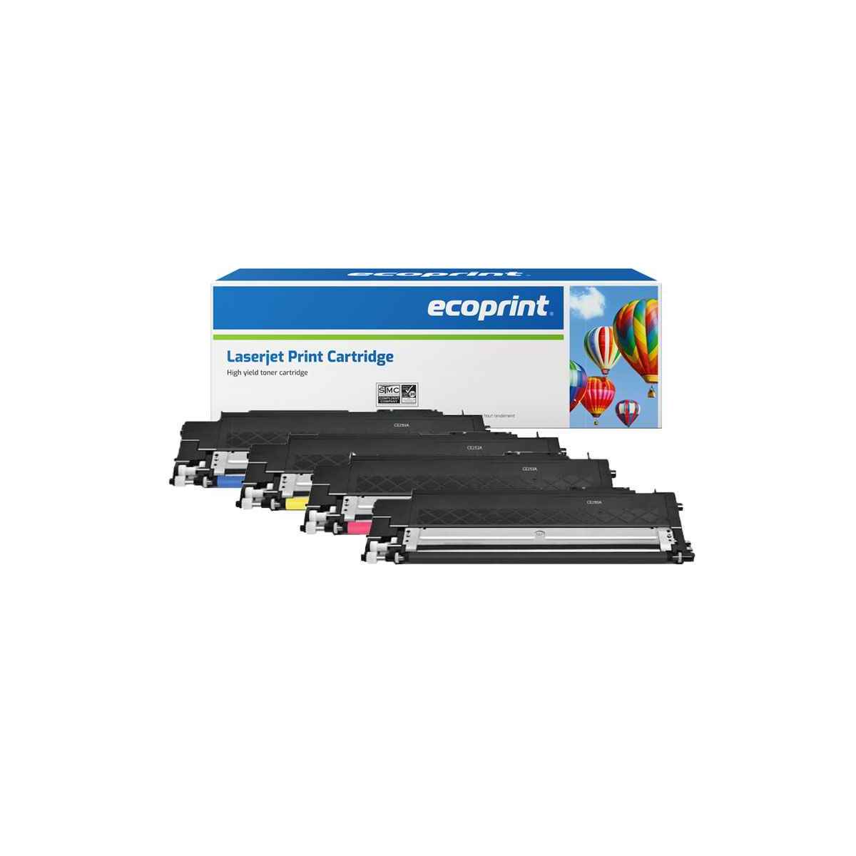 Toner HP 504A (CE250A) - Pack de 4