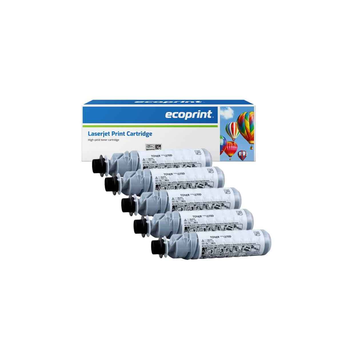 Toner RICOH 1270D (842024) Noir : Pack de 5 Toner RICOH - 1